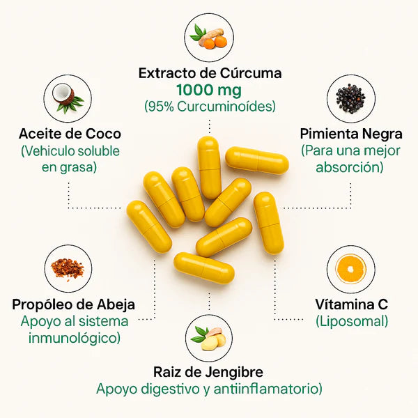 Cápsulas de cúrcuma (1000 mg)